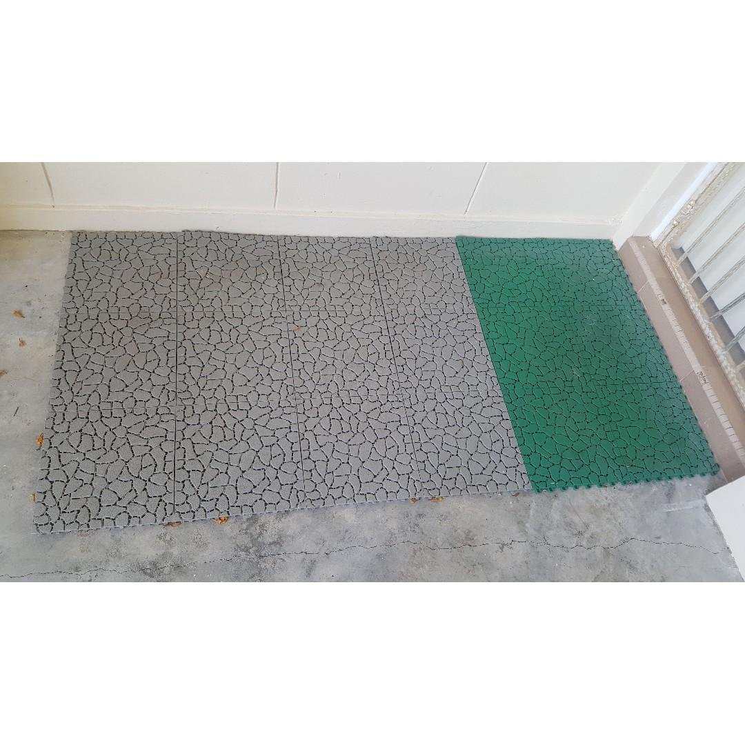 Anti Slip Interlocking Pvc Bathroom Floor Tiles Mats 30 X 30 Cm