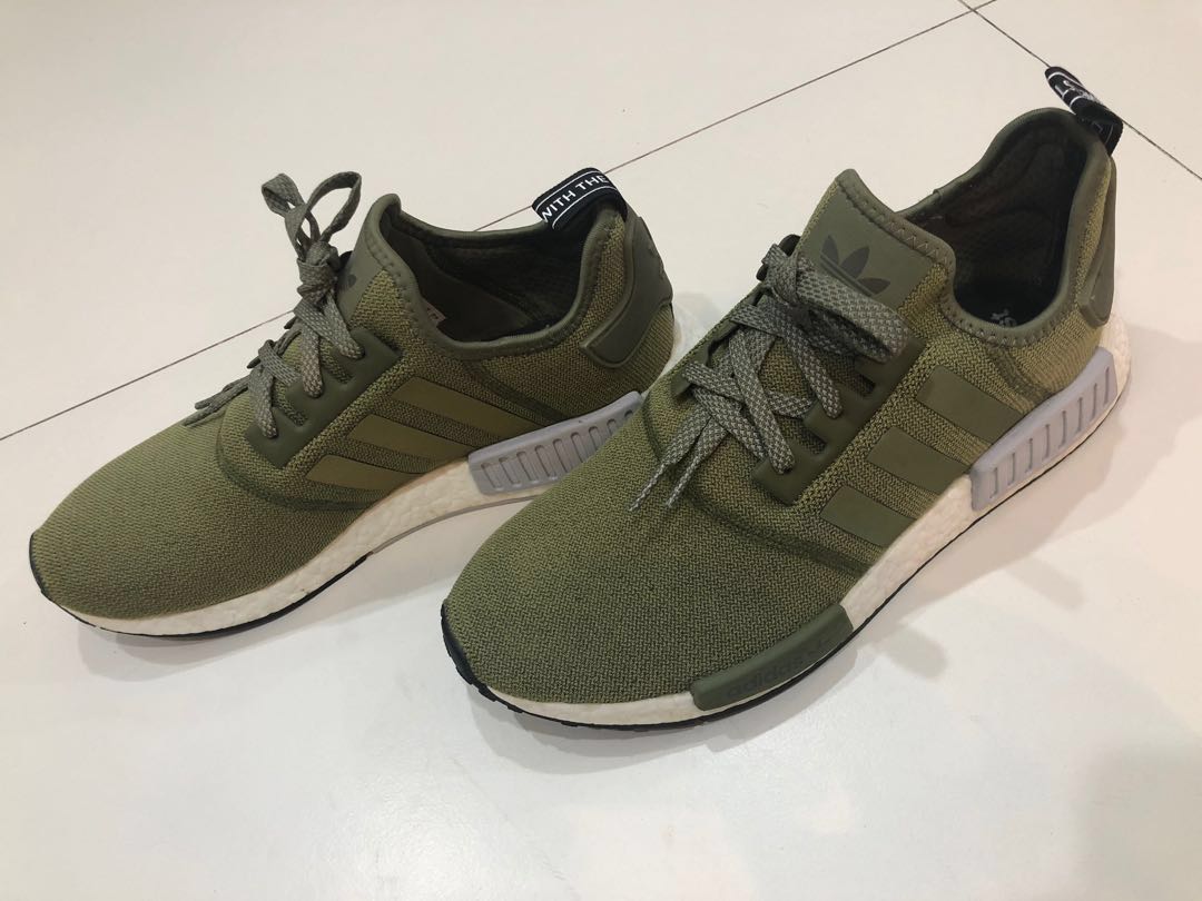 Authentic Adidas NMD R1 Olive BB2790 US11 Men s Fashion Footwear Sneakers on Carousell