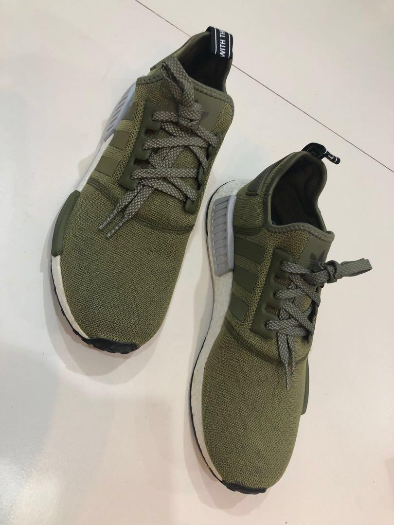 Authentic Adidas NMD R1 Olive BB2790 US11 Men s Fashion Footwear Sneakers on Carousell