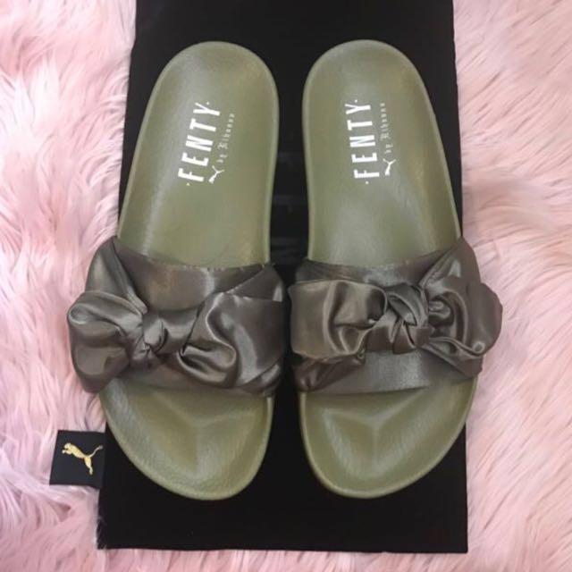 fenty green slides