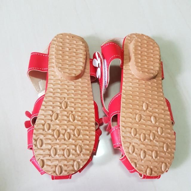 Red new arrivals velcro sandals