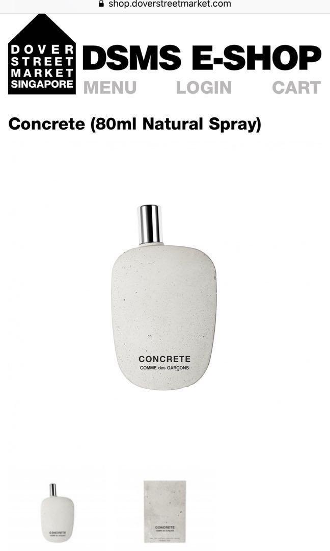 parfum concrete comme des garcons