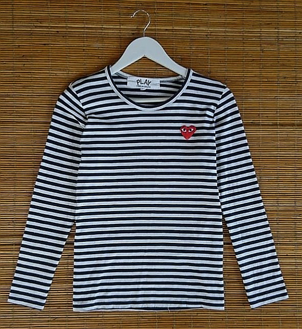 Cdg striped sale shirt long sleeve
