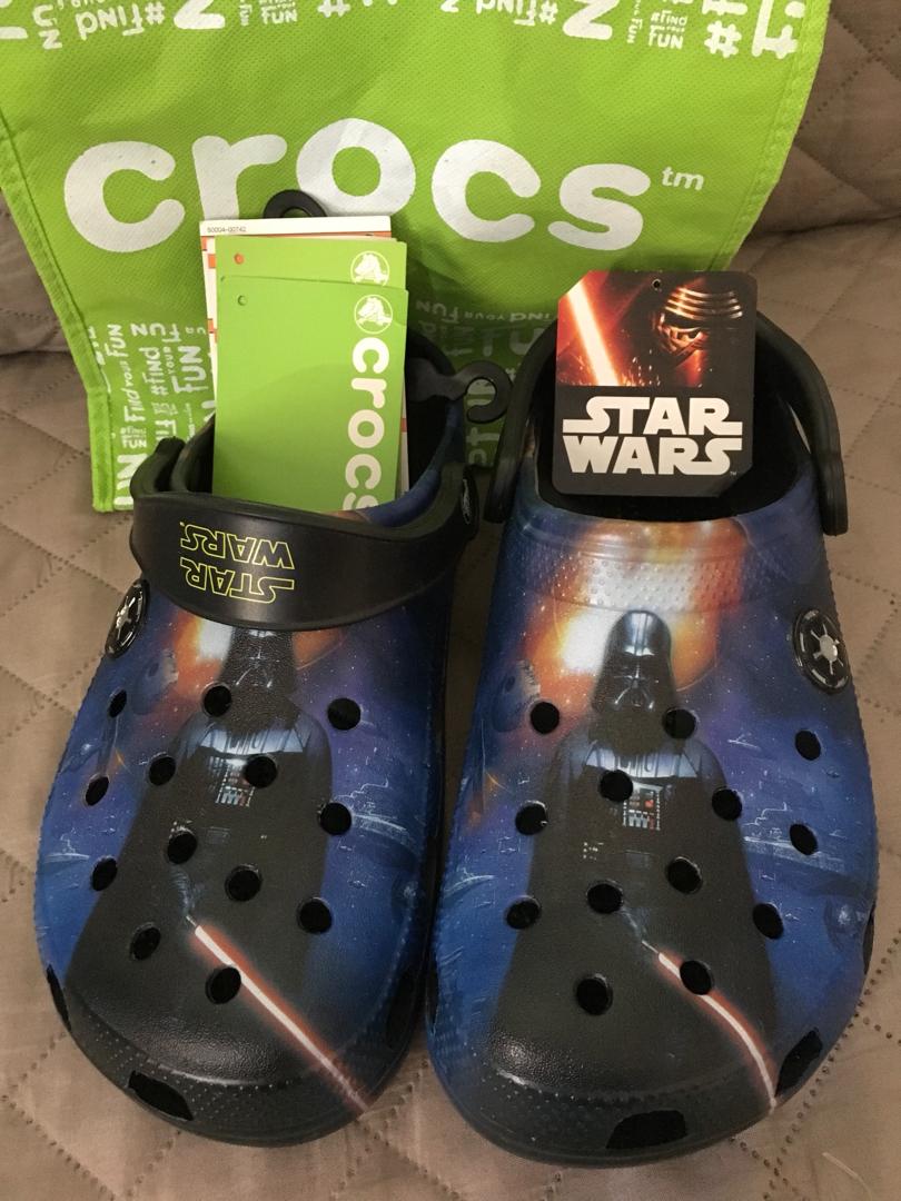 Crocs Darth Vader, Men's Fashion, Footwear, Slippers & Slides on Carousell