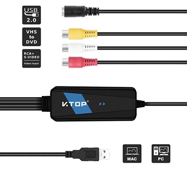 (E2258) VTOP USB 2.0 VHS to DVD Video Capture Converter DVD Maker