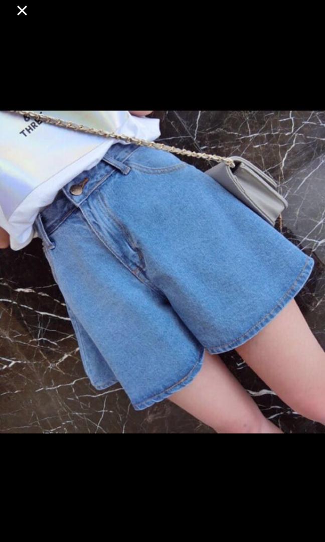 flare jean shorts