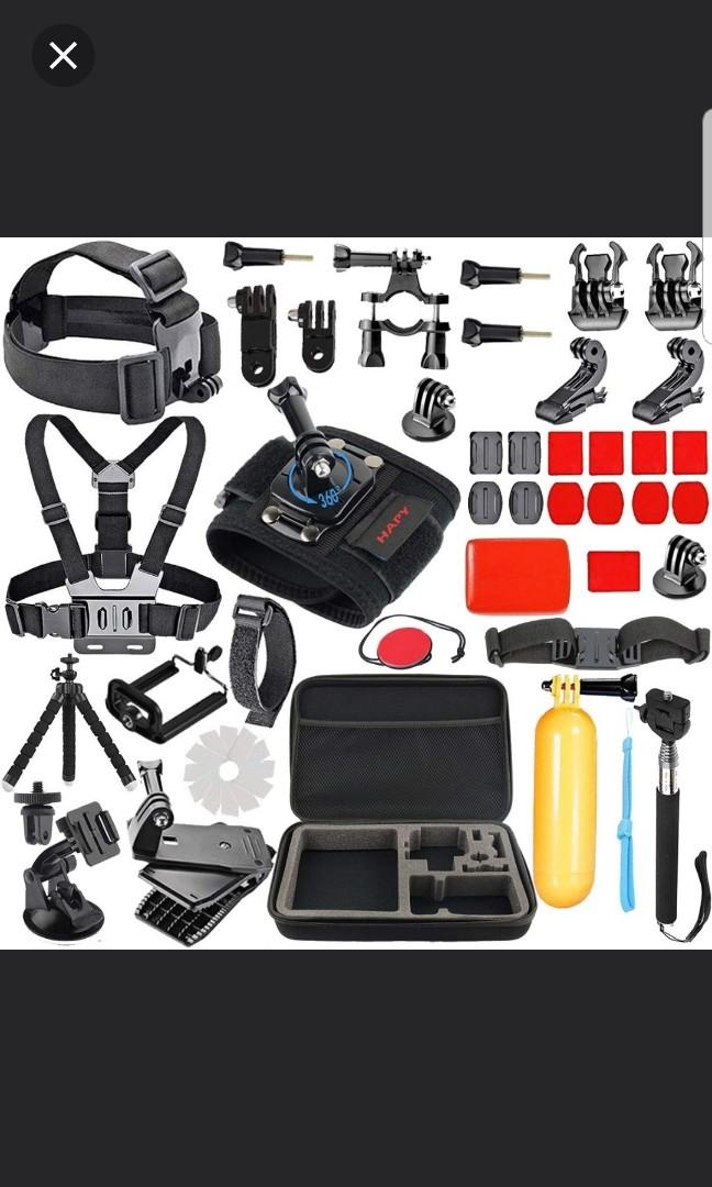 Gopro Accessories Kit For Gopro Hero 6 5 Black Hero Session Gopro Fusion Hero 6 5 4 3 Head Strap Camera Mount Chest Mount Harness Carrying Case Action Camera Accessories Photography Camera Accessories Others On Carousell