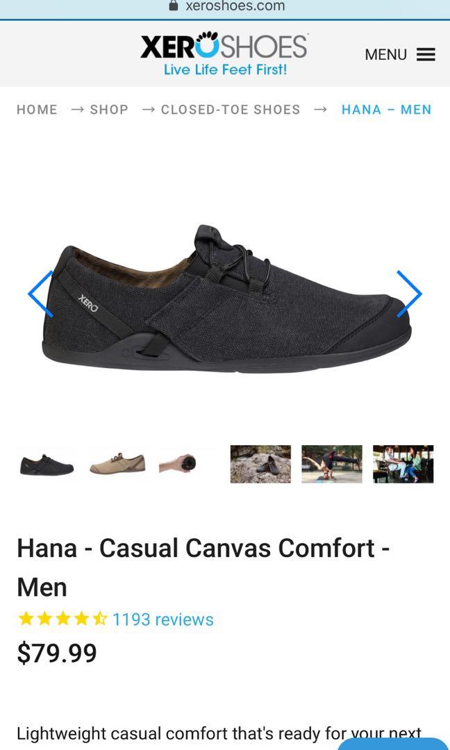 Hana Xero Shoes Black Canvas Zero Drop Men S Fashion Footwear