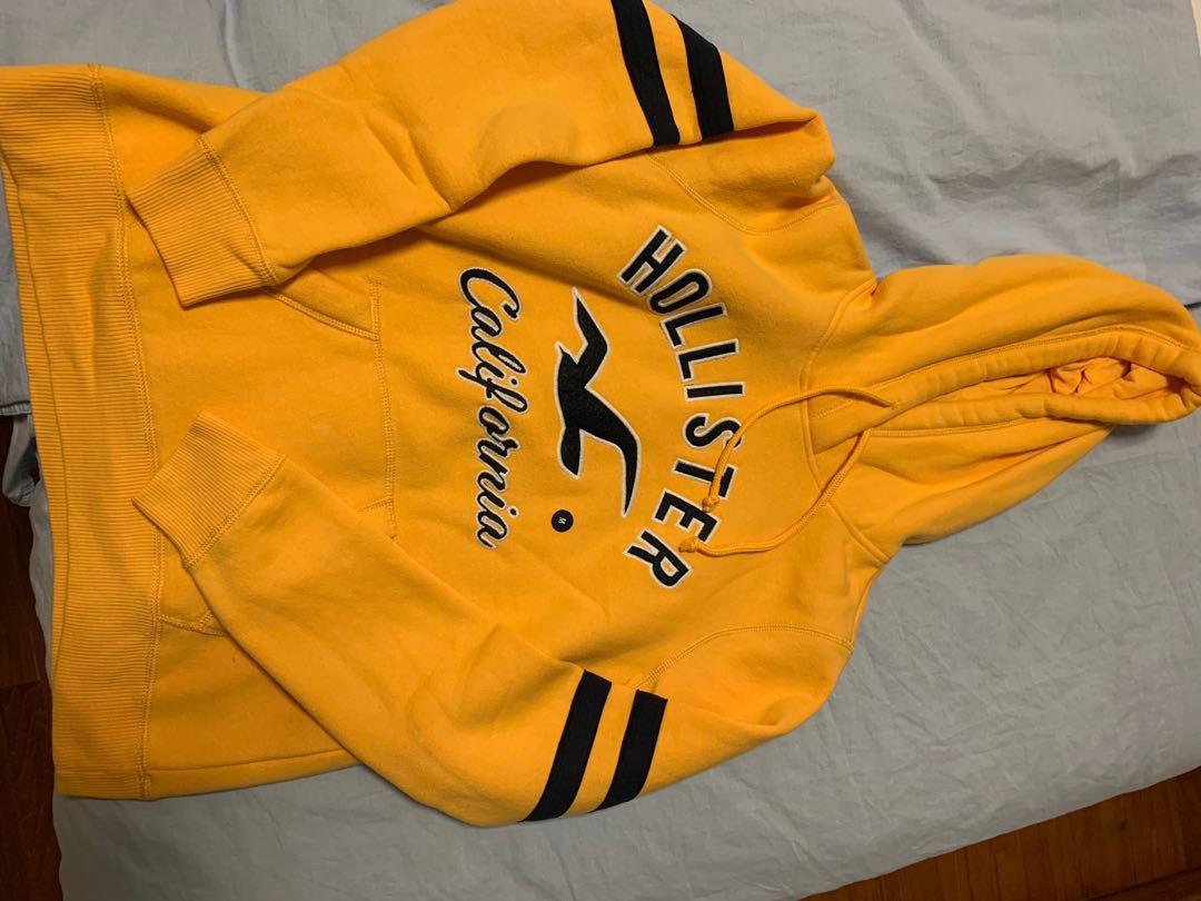 yellow hoodie hollister