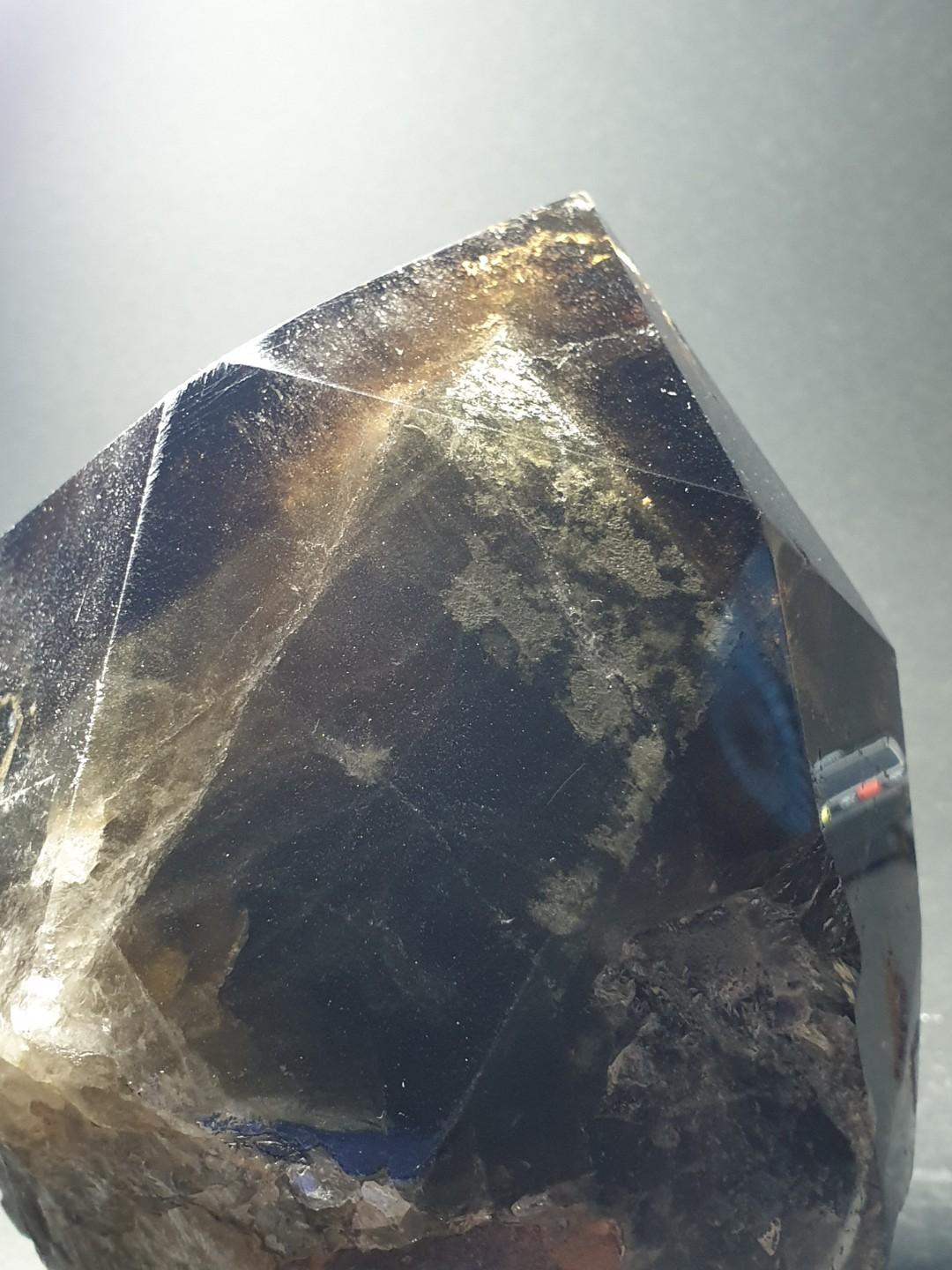 Huge Cabinet Natural Somky Scenic Quartz With Phantom Inclusion