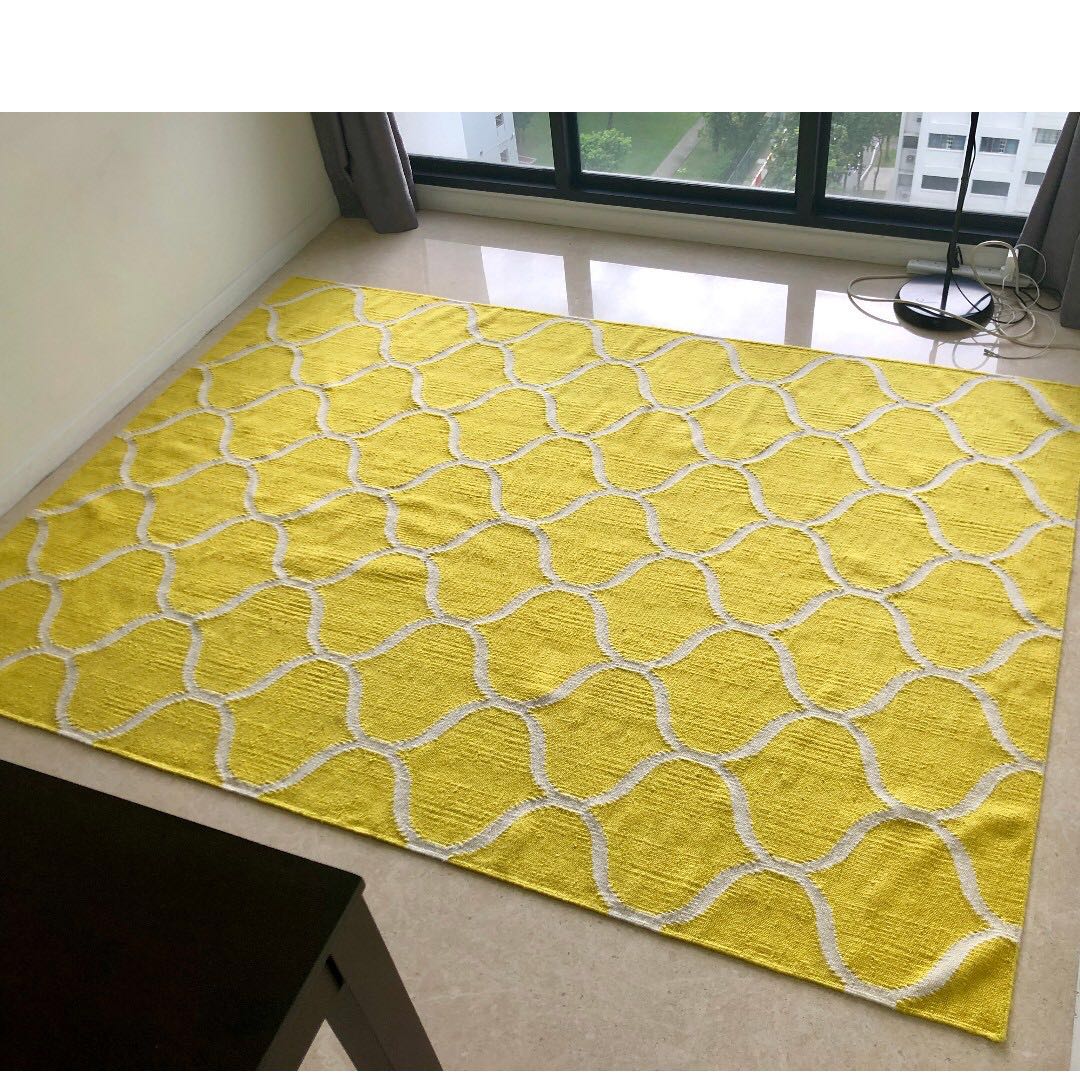 Ikea yellow rug deals