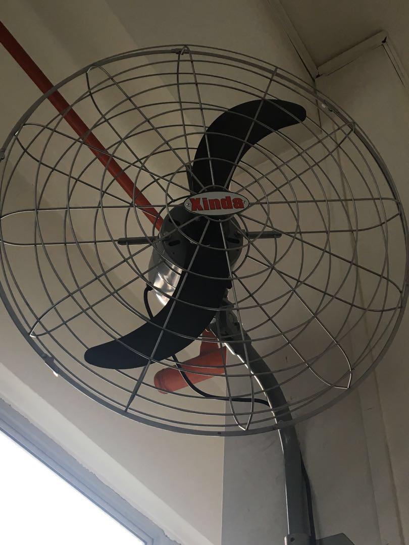 Industrial Fan (wall mounted), Furniture & Home Living, Home Decor