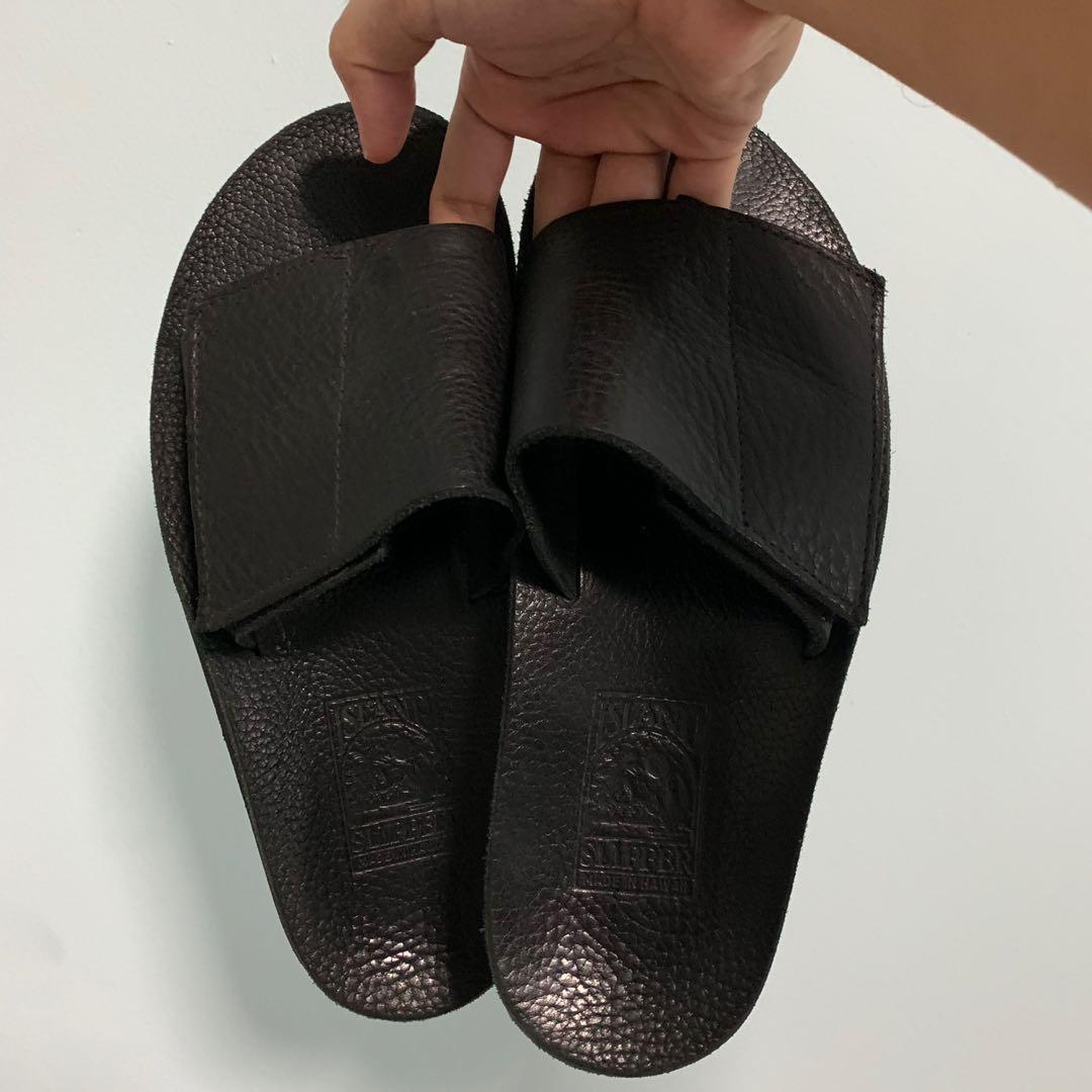 ISLAND SLIPPER FULL LEATHER SLIDE