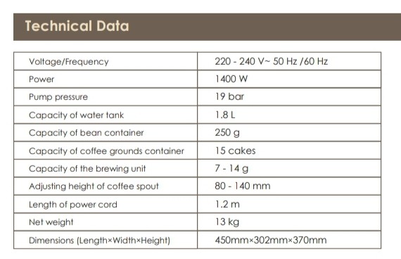 kalerm klm1601 coffee machine