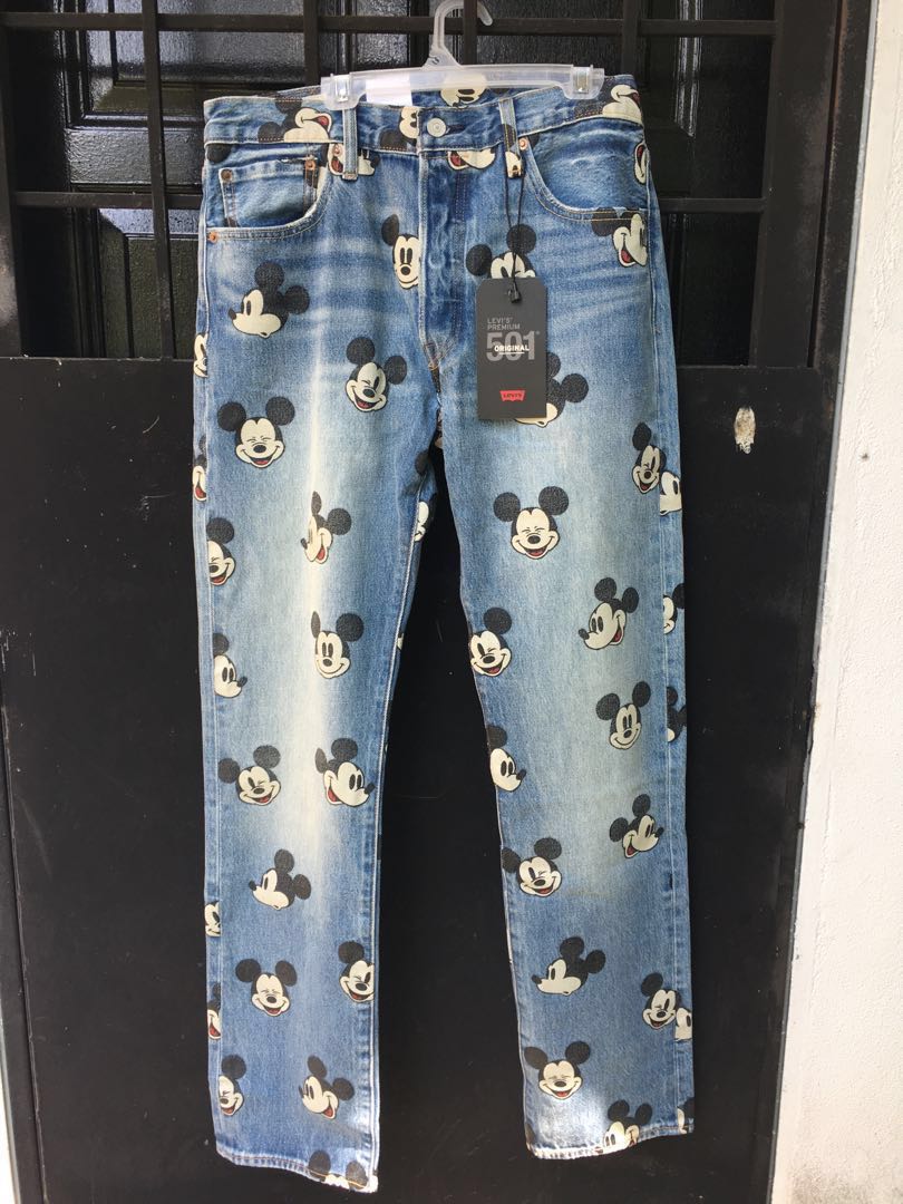 Levis 501 Big E special edition mickey mouse 90th anniversary size 32x32  #GayaRaya , Women's Fashion, Bottoms, Jeans & Leggings on Carousell