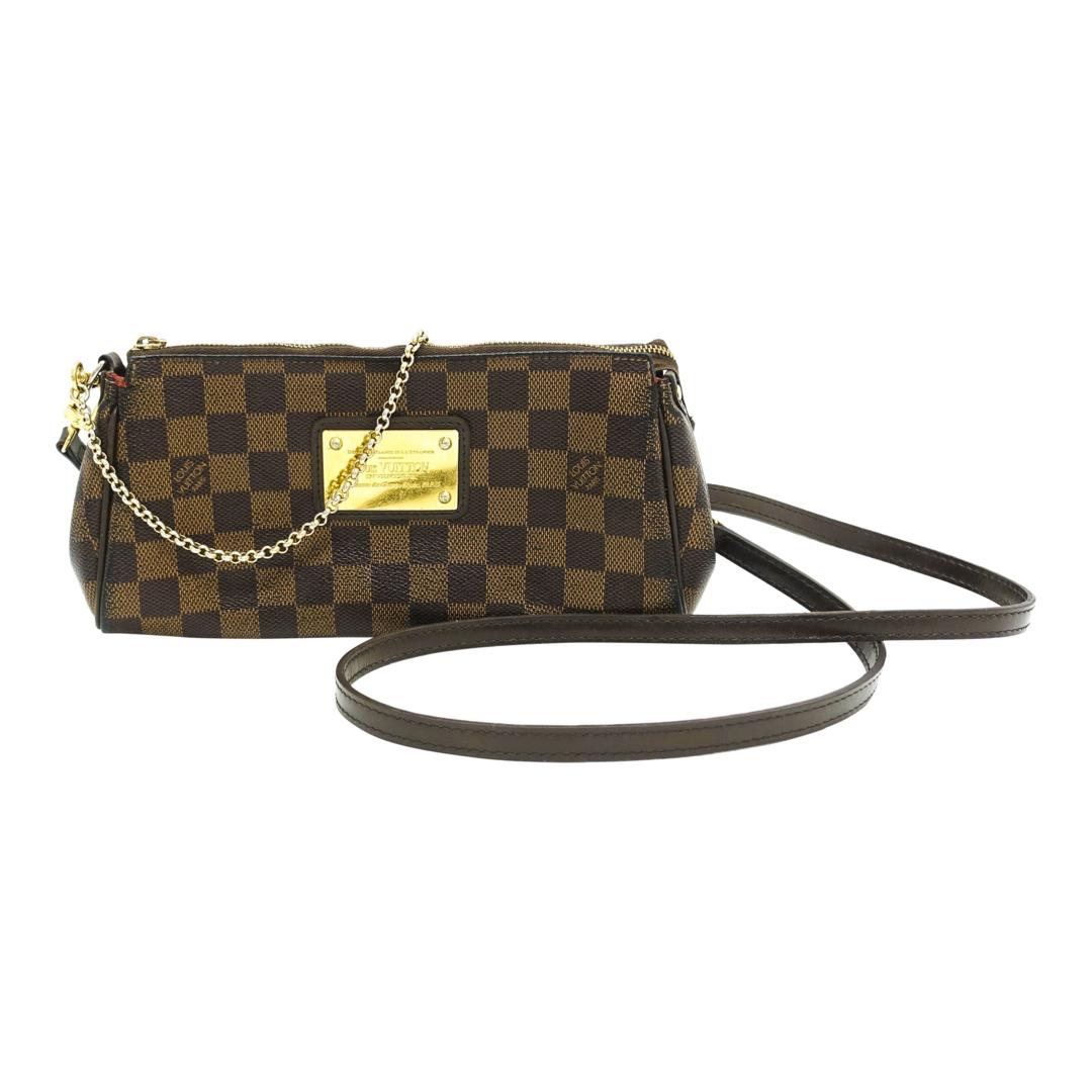 Authentic Louis Vuitton Damier Ebene Two Way Eva Clutch, Luxury, Bags &  Wallets on Carousell