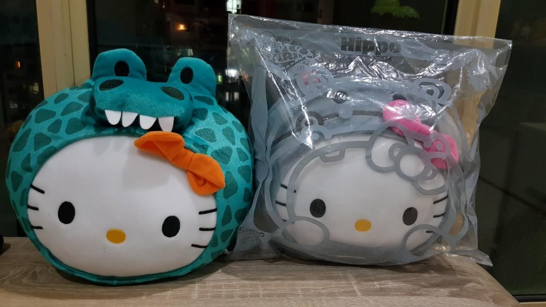 4 in 1 McDonald s Taiwan limited edition Hello Kitty Safari plush cushion set