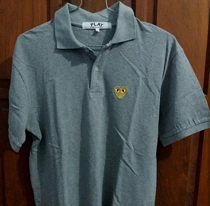 polo shirt with heart logo