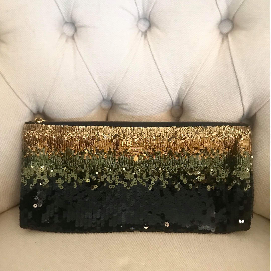 PRADA SEQUIN CLUTCH AUTHENTIC