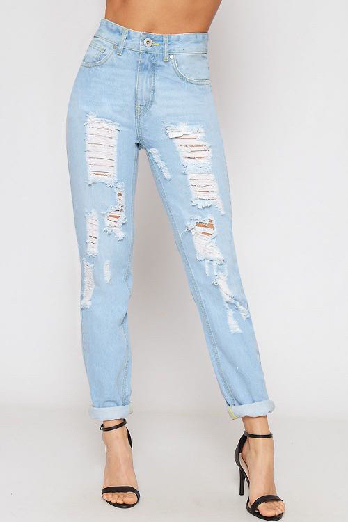 Ripped high waist jeans Clearance