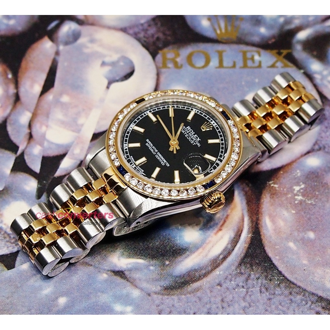 Gold black clearance dial watch