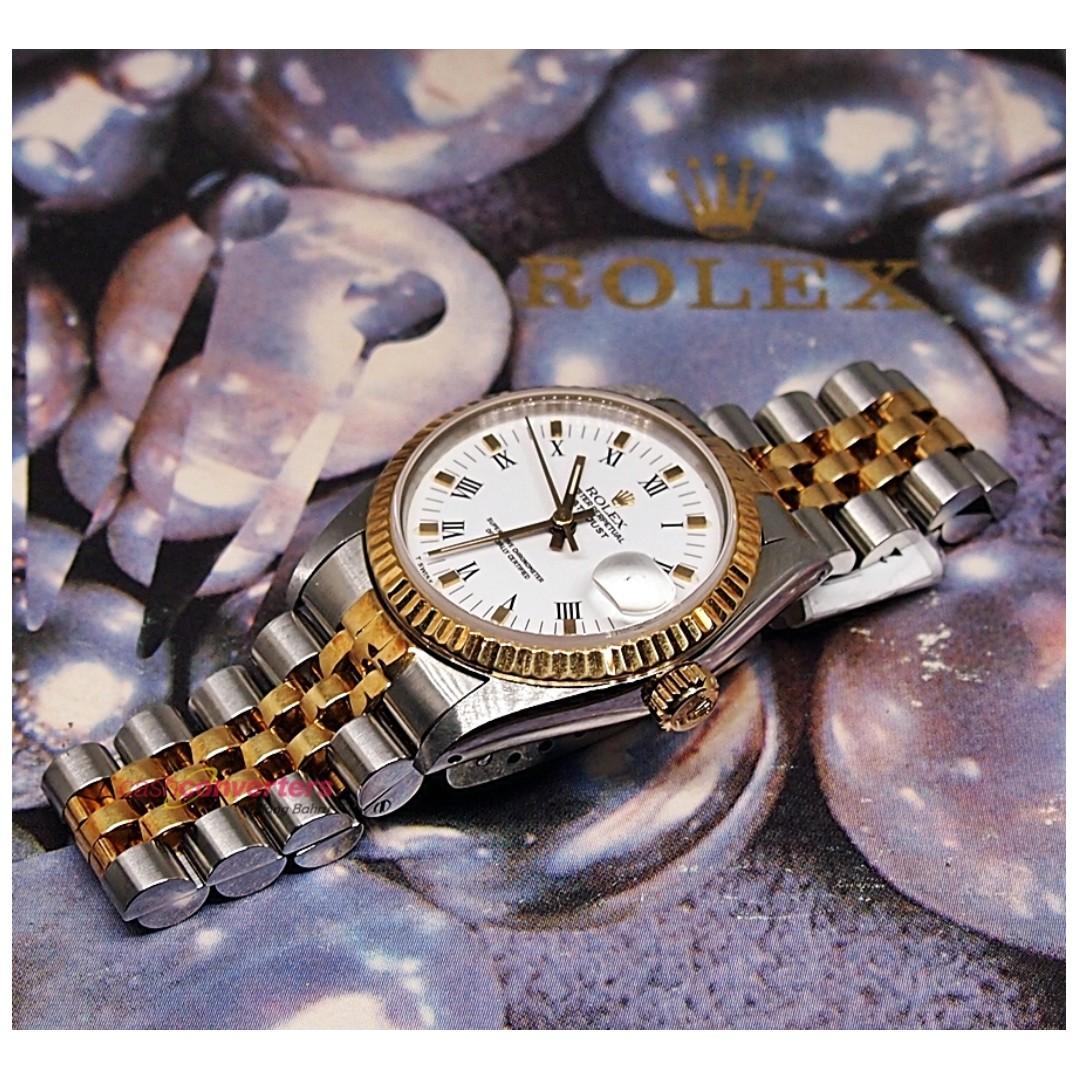 Gold white watch cheap