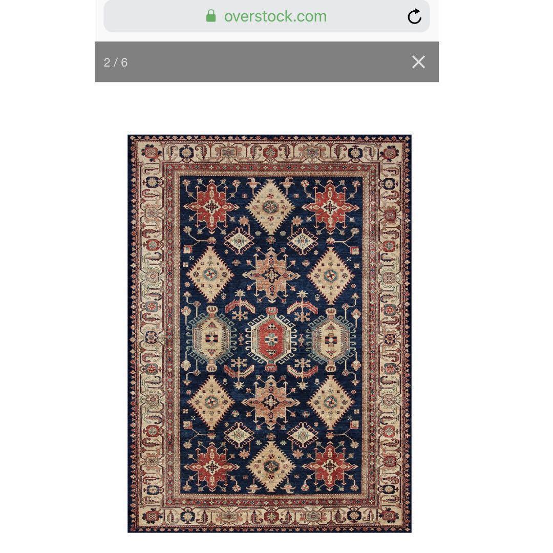 Ruggable Washable Indoor Outdoor Stain Resistant Pet Area Rug Noor Sapphire 5 X 7 Carpet Rug Furniture Others On Carousell