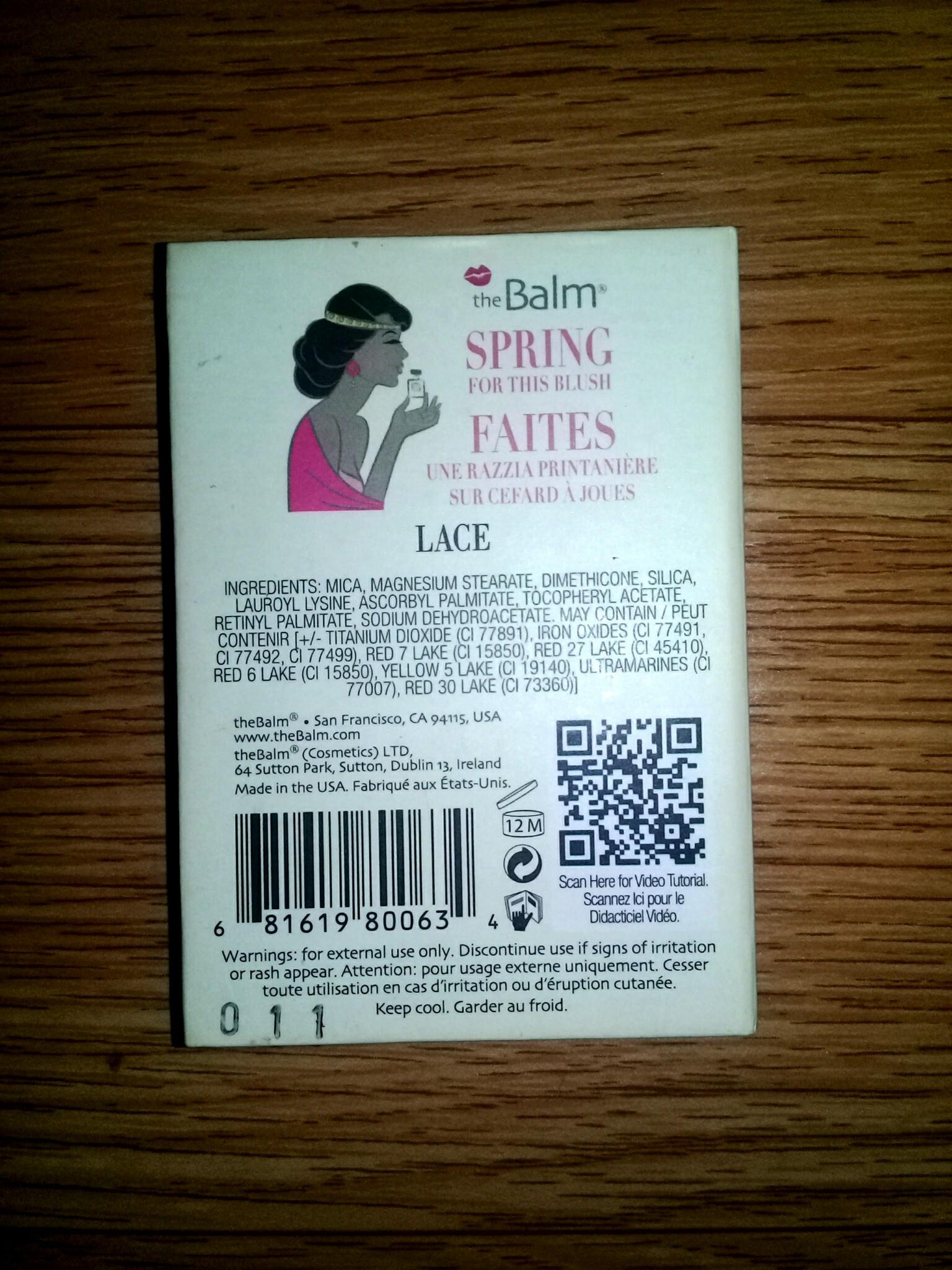The Balm Instain Blush in Lace (Category: Face Care) located in Manila. Submitted by meanstuff (Listing ID 232843790, Image 3). Description: Original 100% Shade: lace Rfs: makeup destash Bought for around 800-1000php.