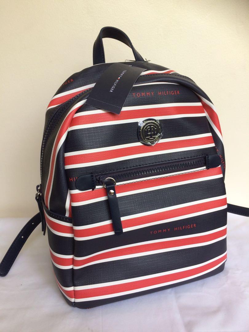 tommy hilfiger striped backpack