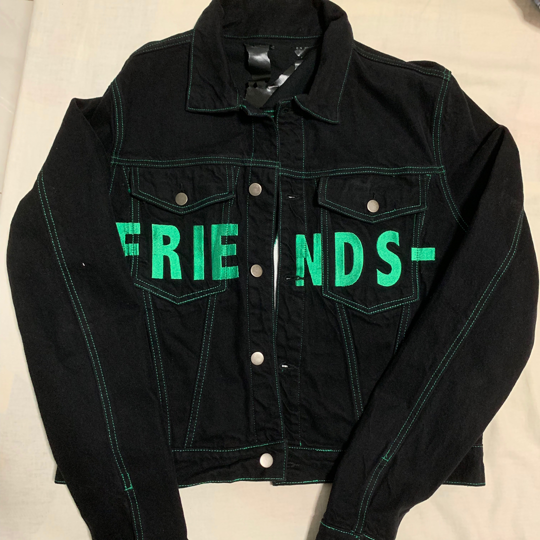 vlone jean jacket green