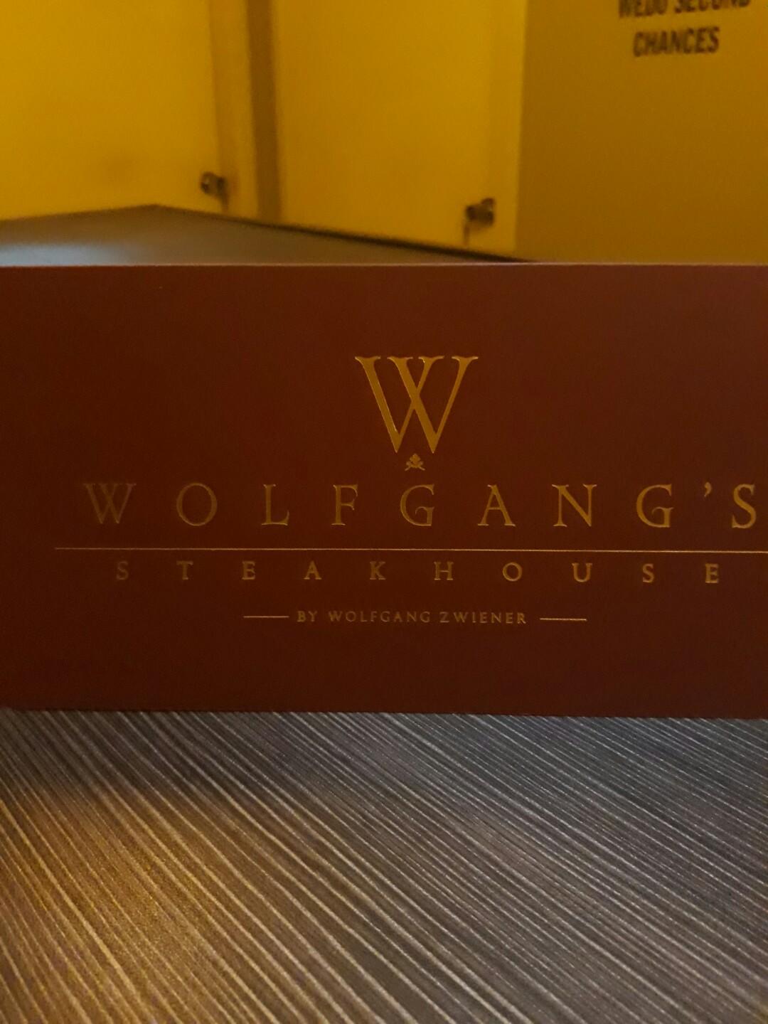 WolfGang's Steak house Gift Certificate, Food & Drinks, Gift Baskets
