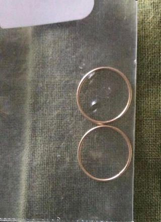 Brand new 14kt yellow gold earring hoops 11mm