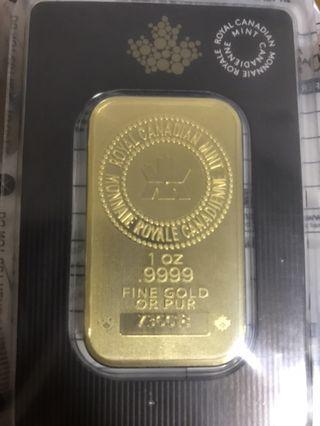 Royal Canadian Gold Bar 1oz