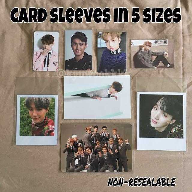 [5 Sizes] Nonresealable Photocard / Postcard / Photo / Penny Sleeves