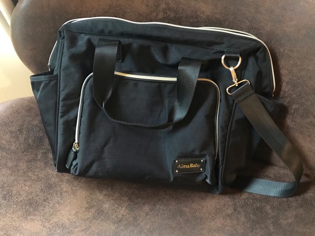 Aima Baby Black Diaper Bag