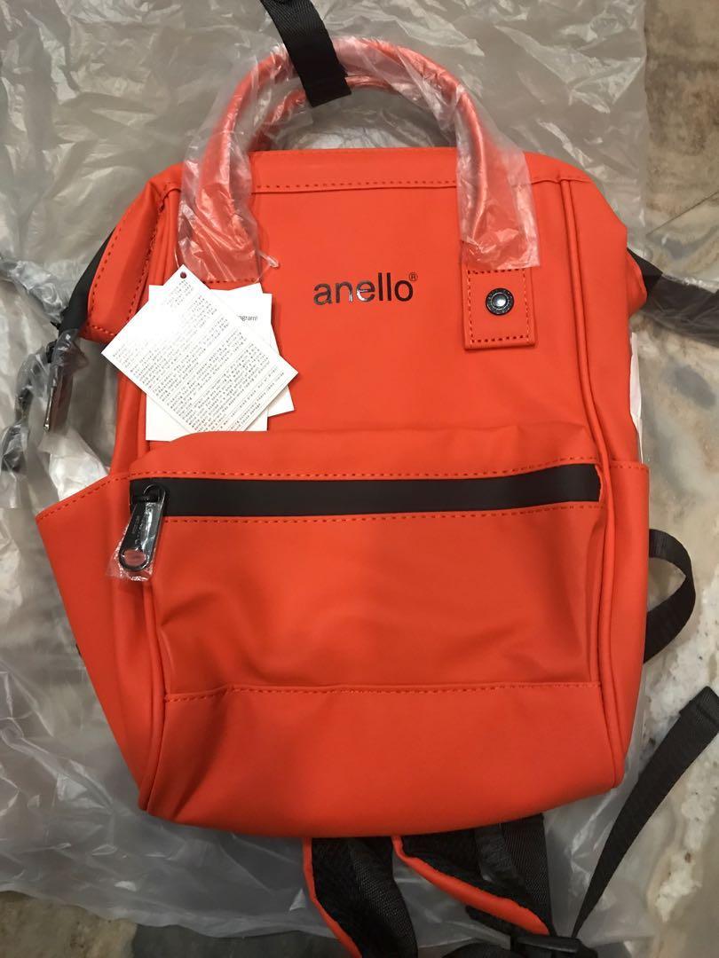 orange mini backpack