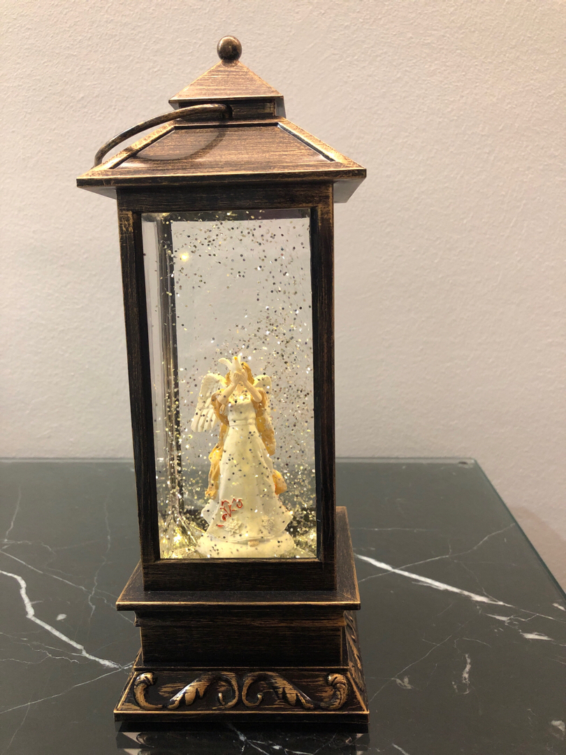 Angel store glitter lamp