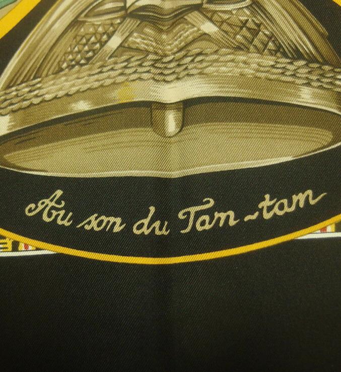 HERMÈS scarf Au Son Du Tam-Tam” by Laurence Toutsy