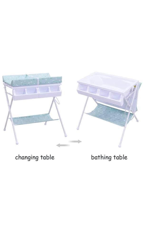 baby changing table with bath