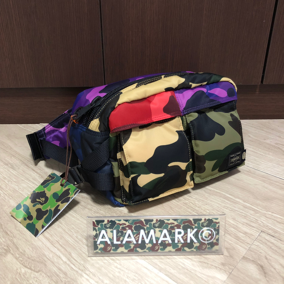 Bape x Porter Mixed Camo Waist Bag