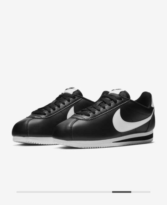 nike classic cortez black leather