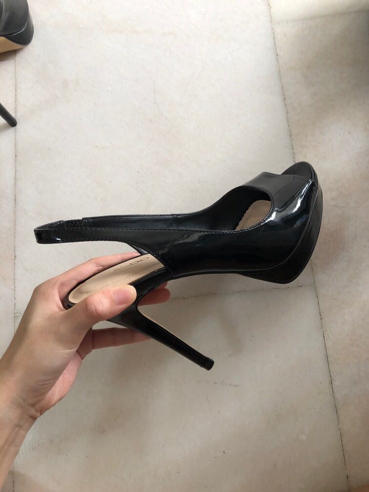 brand new aldo peep toe slingback stiletto heels, Women's Fashion, Footwear, Heels on Carousell