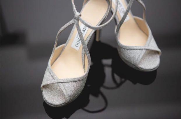 Bridal Wedding Heels Jimmy Choo Fawne 100 glitter sandals