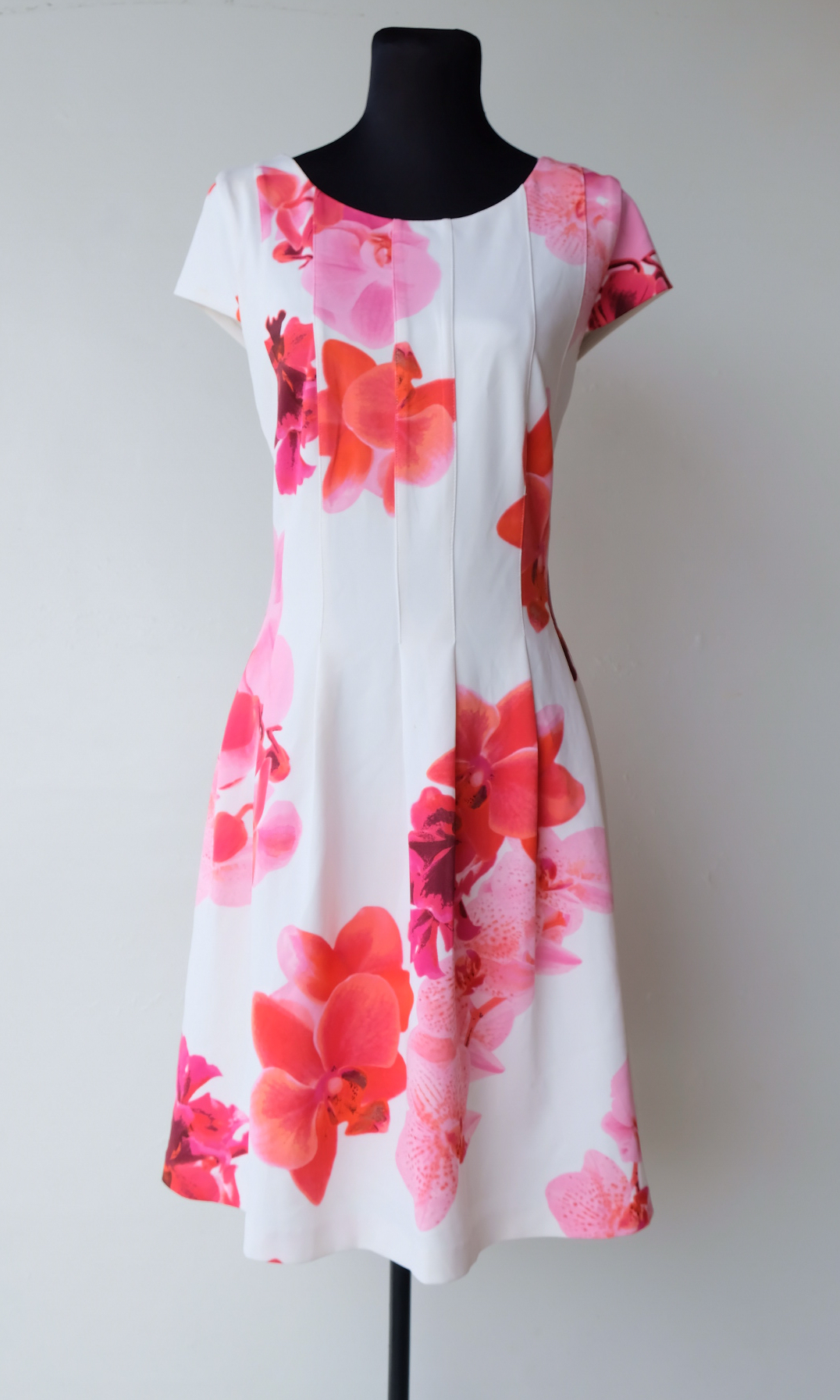 Calvin klein pink floral hot sale dress