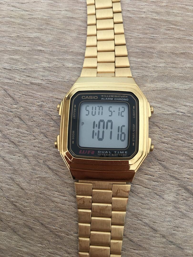 Casio watches in golden color sale