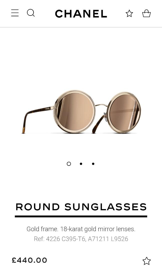 CHANEL Round Sunglasses Eye Wear Gold Pharrell Williams Made in Italy  71318  eBay