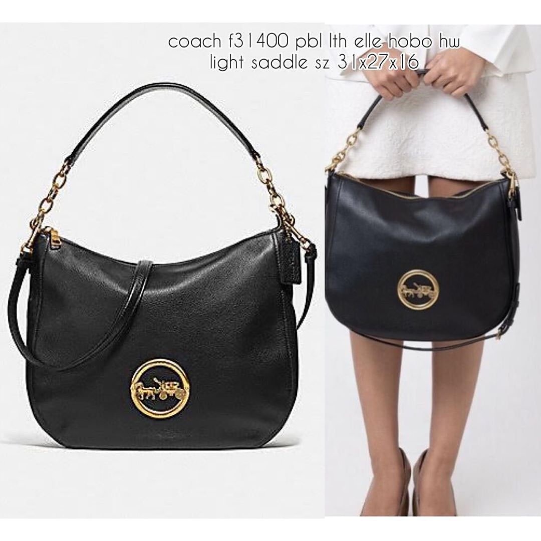 coach elle hobo pebble leather size 31x27x10 Barang Mewah Tas Dompet di Carousell