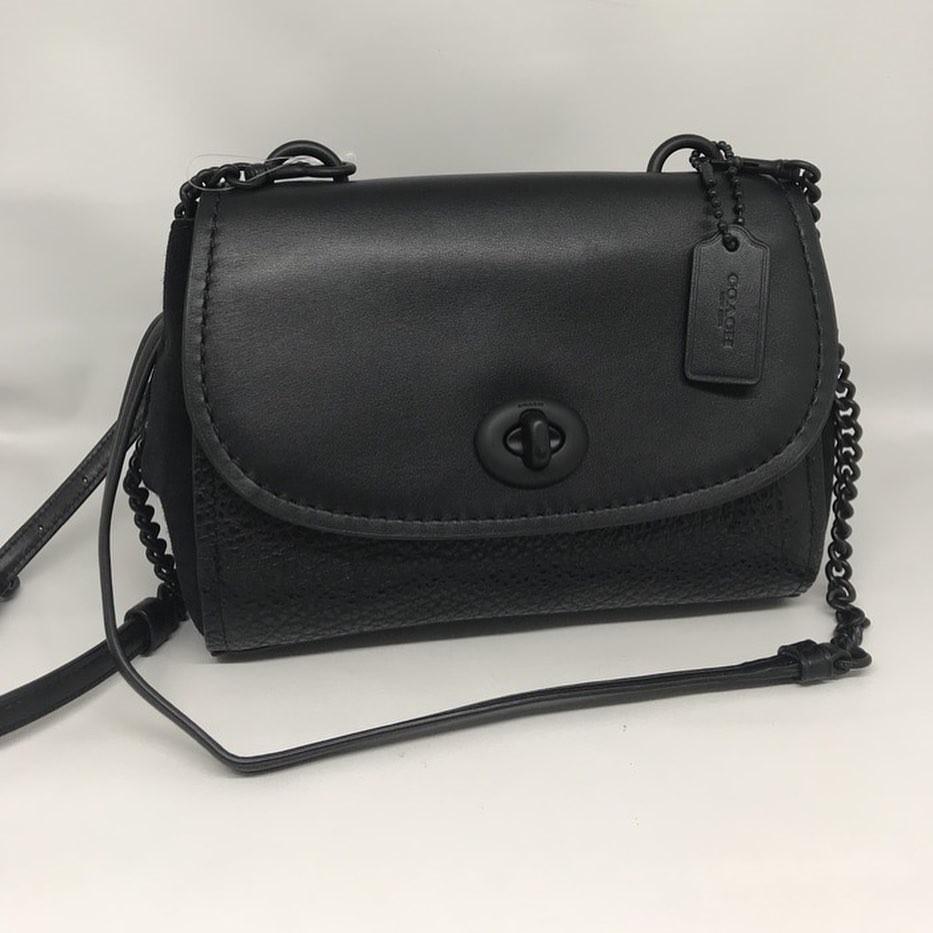 coach mixed material faye crossbody