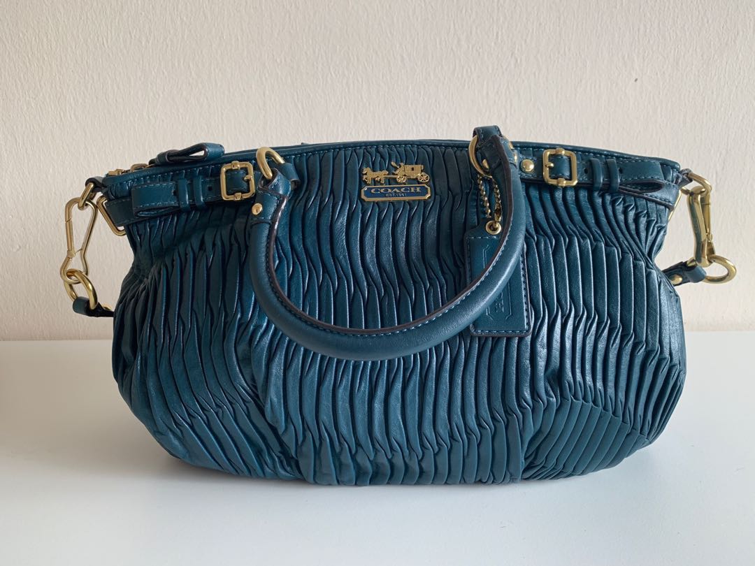 coach madison gathered leather sophia satchel