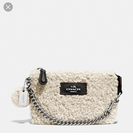 Coach shearling wristlet clearance
